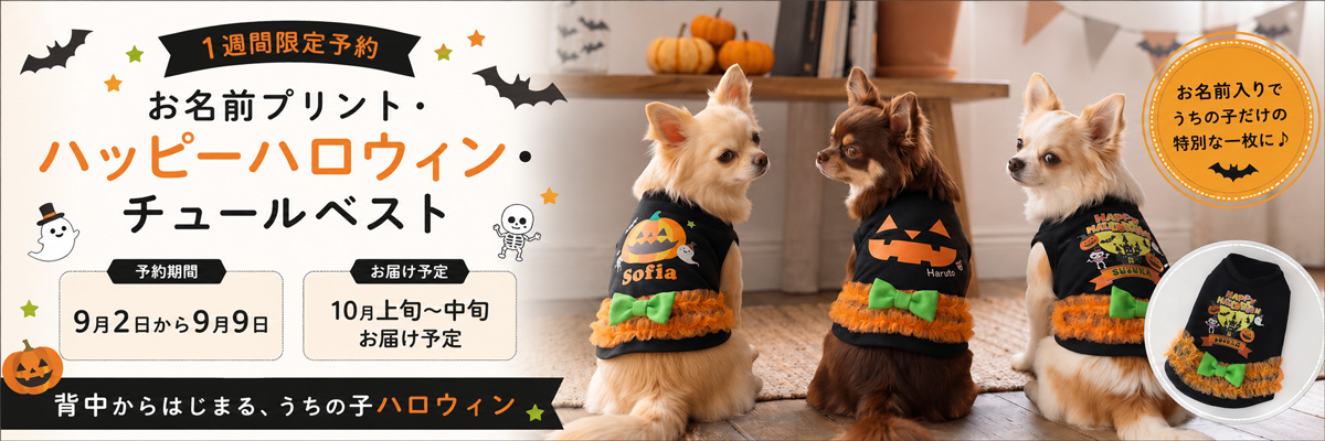 ハッピーハロウィン・チュールリボンベスト