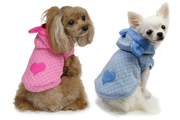 犬服 GG ハートパーカー ガーゼ調くまみみハートパーカー【販売終了商品】 | 犬服通販ドッグピース