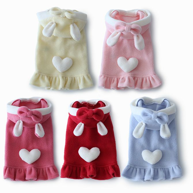 フリースうさみみリボンチュニック | 犬服通販ドッグピース