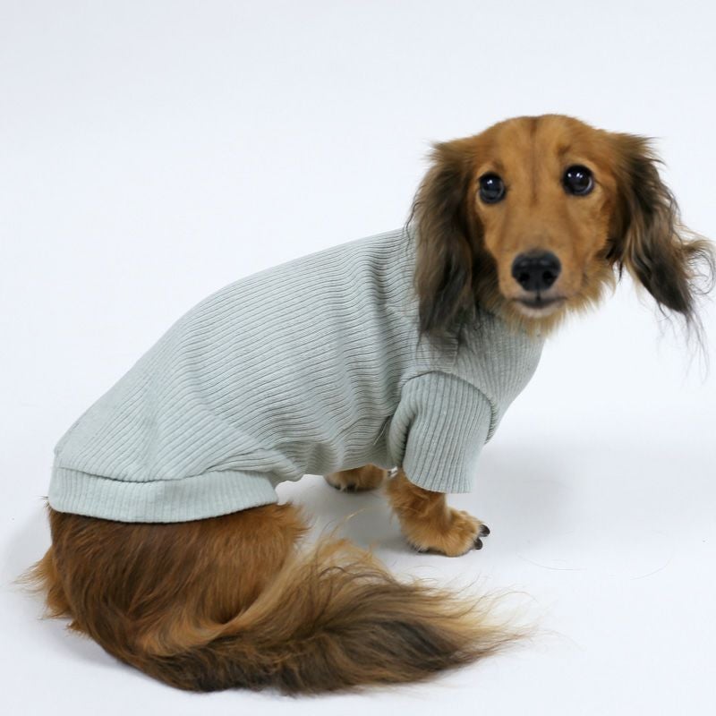 ロングスリーブ・タートルネック・リブカットソー | 犬服通販ドッグピース