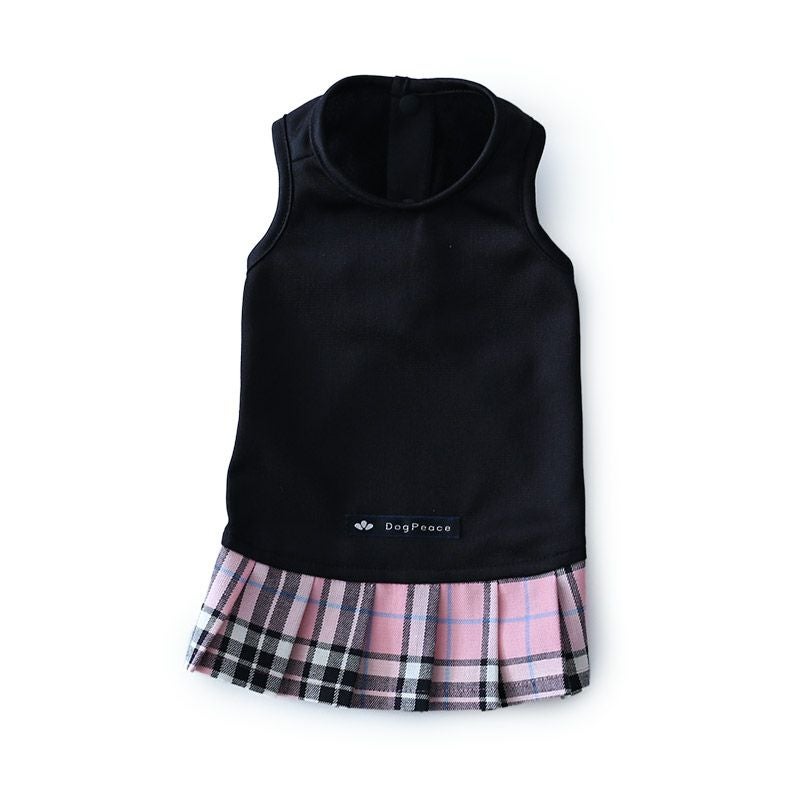【オーダーページ】犬服　黒ダブルニット×紫タータンチェックツーピース 000000008214-05.jpg?size=l&w=
