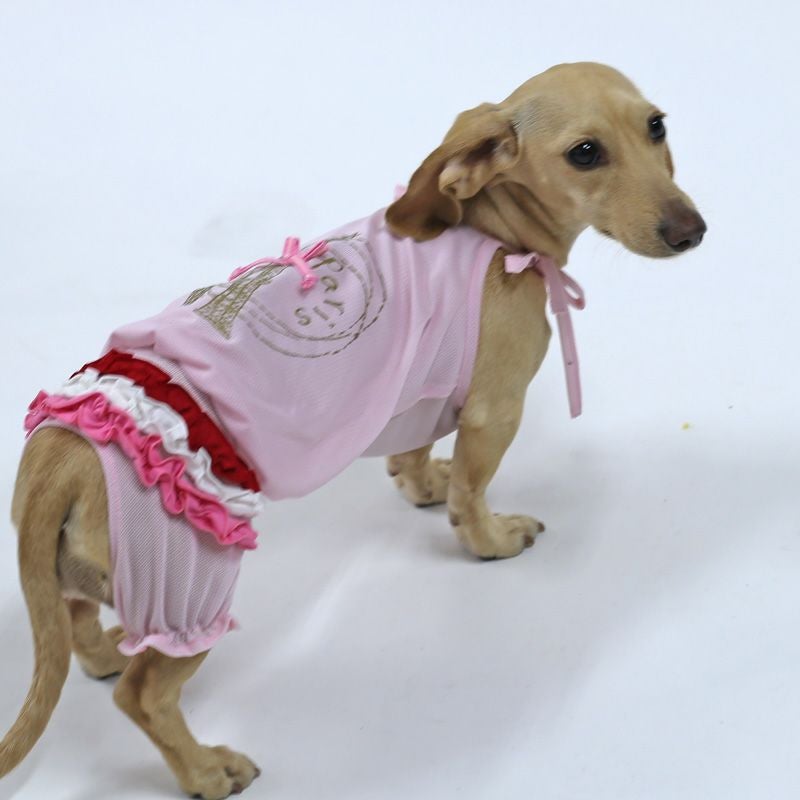 クールMAXトリコロールバルーンPARISロンパース | 犬服通販