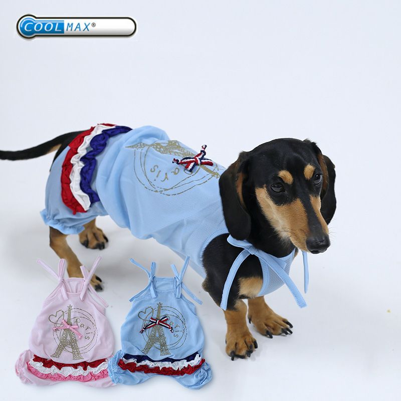 クールMAXトリコロールバルーンPARISロンパース | 犬服通販