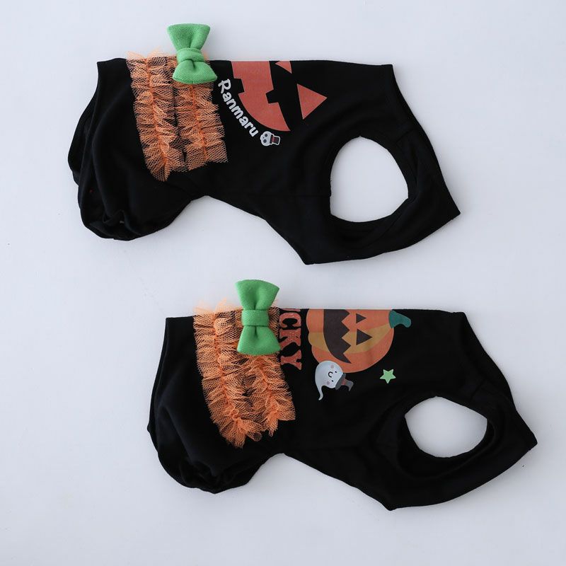 予約限定ウェア]ハッピーハロウィン・パンプキンロンパース | 犬服通販