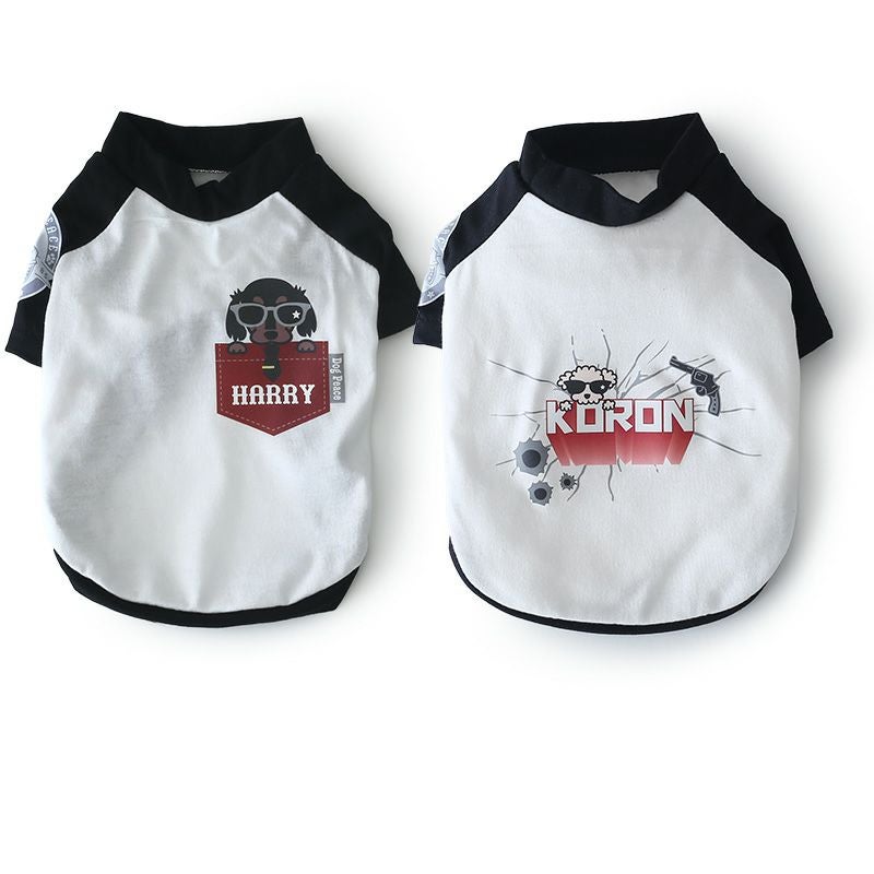 お名前プリント]ドッグヒップ・ラグランTシャツ | 犬服通販ドッグピース