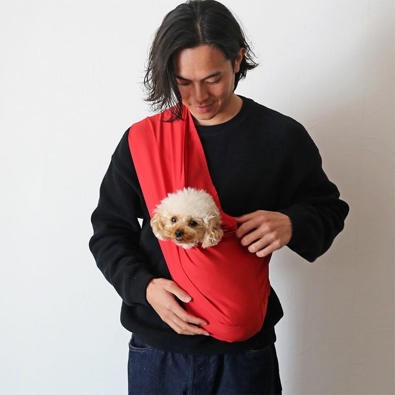 クールMAXコンパクト・ドビー織ドッグスリング［飛出し防止フック付