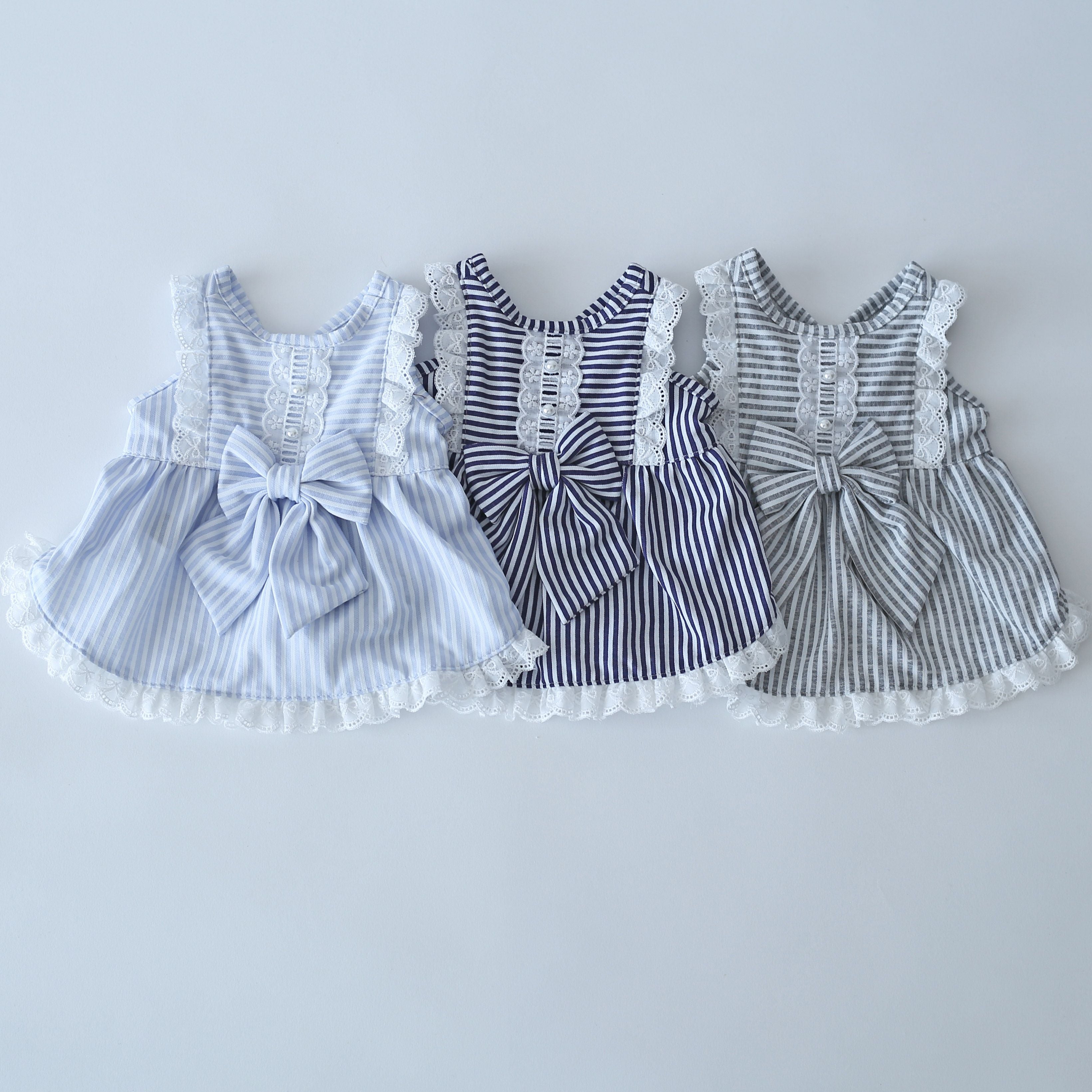 クールMAXストライプエプロンワンピース | 犬服通販ドッグピース
