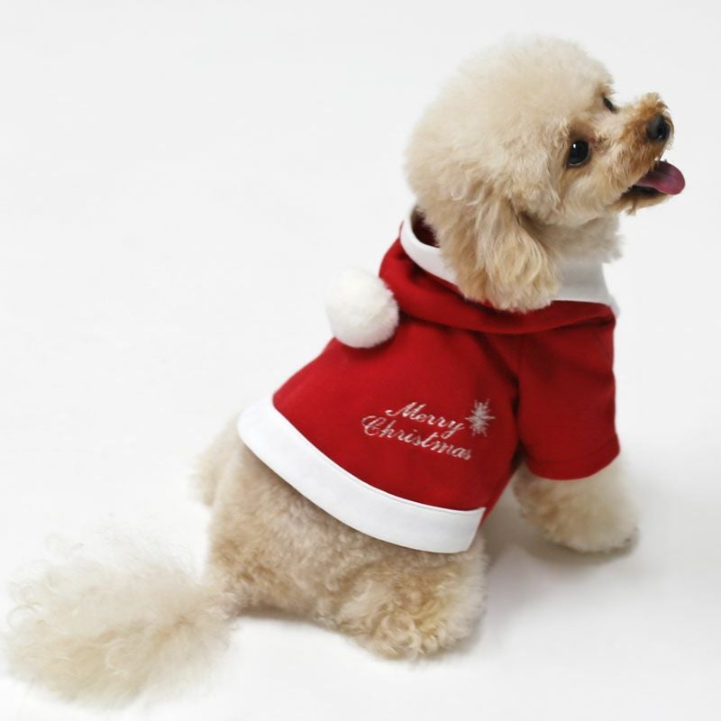 メリークリスマス・袖付きマントパーカー | 犬服通販ドッグピース