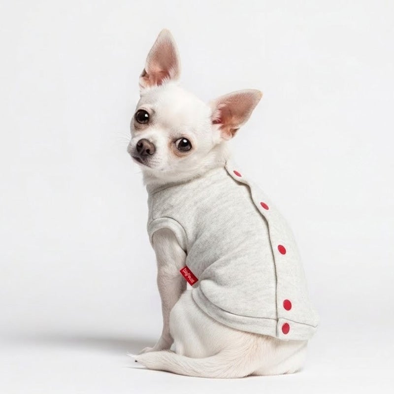 バックオープン・無地スウェットカーディガンベスト | 犬服通販ドッグ
