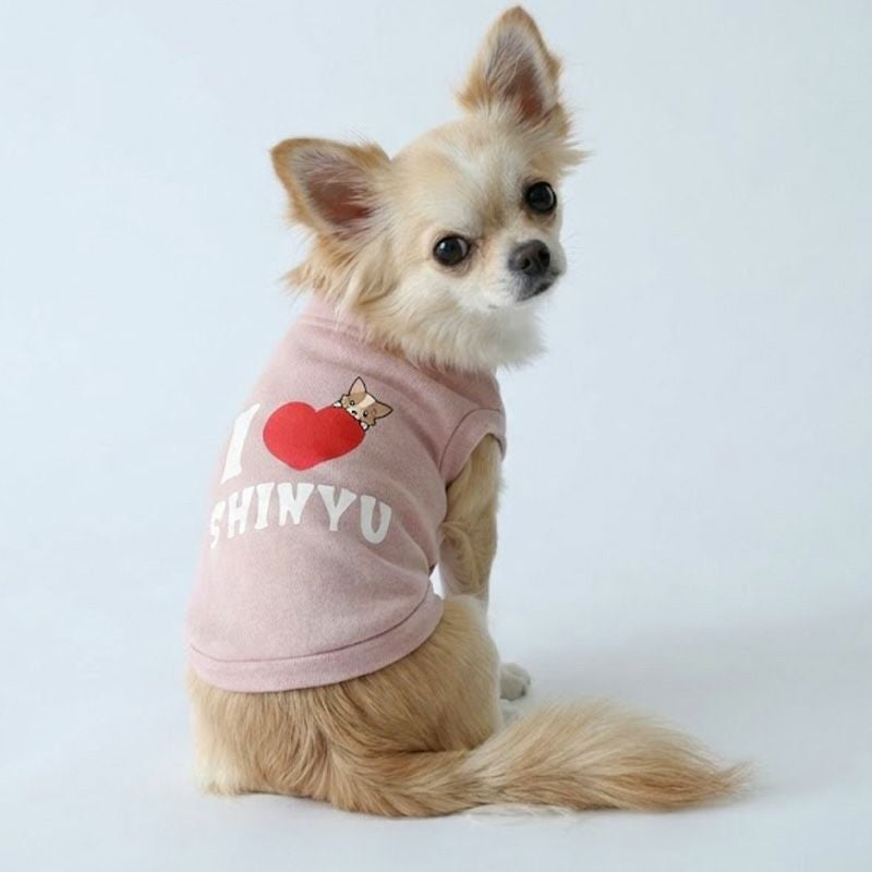 お名前プリント］ウィードッグス！アイラブ・ジャージ・ミニ裏毛ベスト