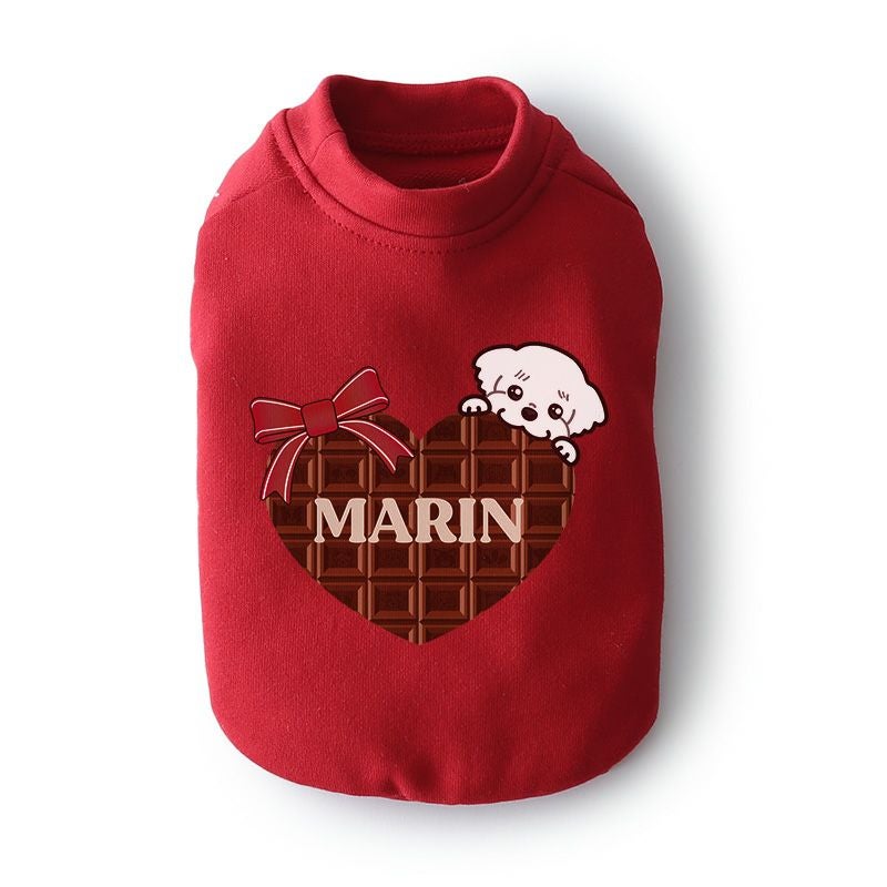 お名前プリント］ウィードッグス！ハートチョコベスト | 犬服通販