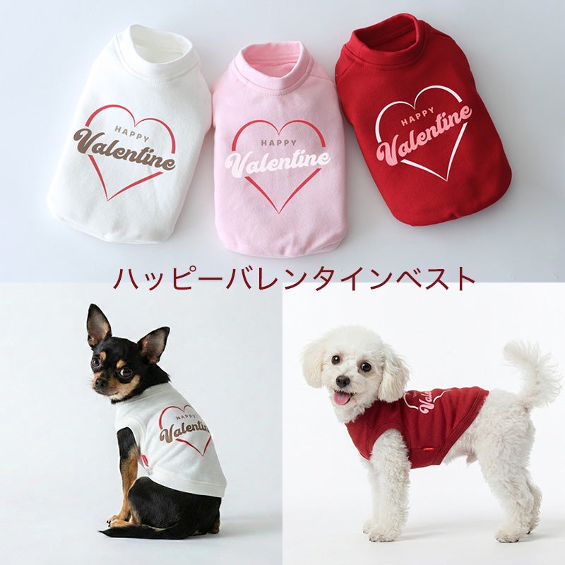 ハッピーバレンタインベスト | 犬服通販ドッグピース