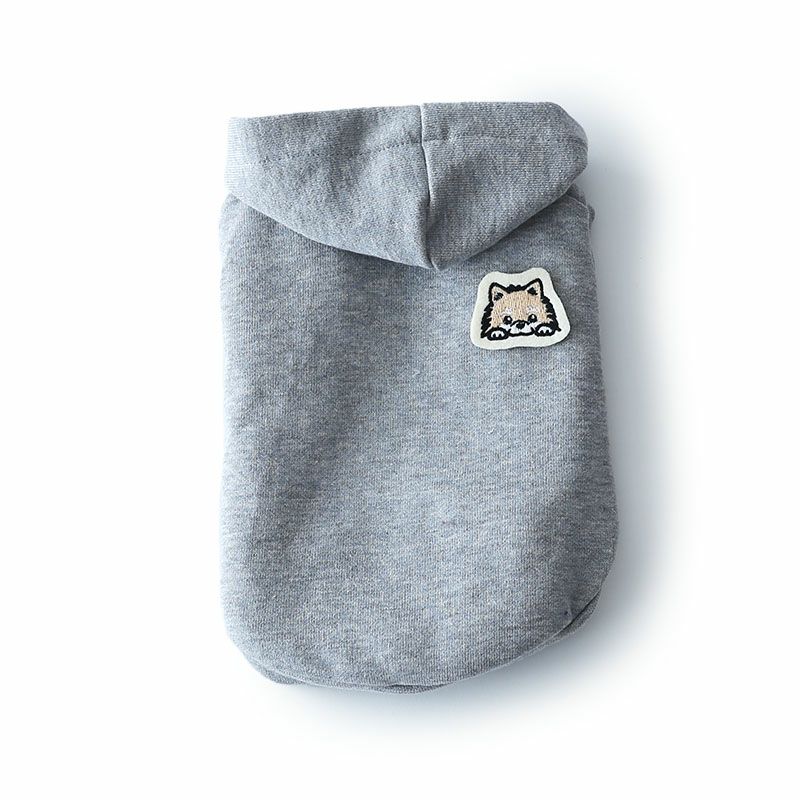 エブリデイ・ワンポイントドッグフェイス刺繍・パーカー | 犬服通販
