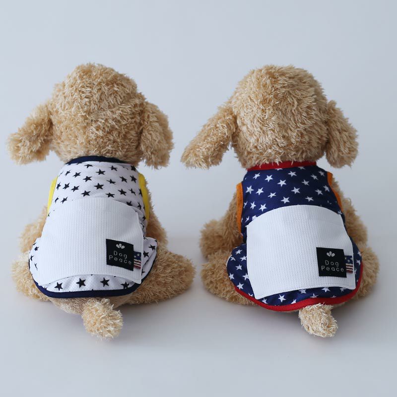 ヒッコリーポケット付きスウェットタンクトップ犬服 保冷剤ポケット付きヴェリークールスタータンクトップ | 犬服通販