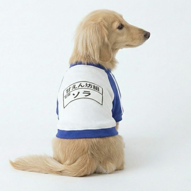 お名前プリント]レトロ・ゼッケン体操服 | 犬服通販ドッグピース