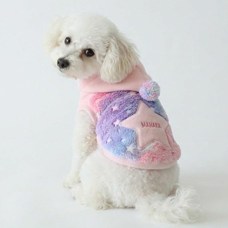 お名前刺繍］ほしぞらボア・もこもこフリースパーカー | 犬服通販