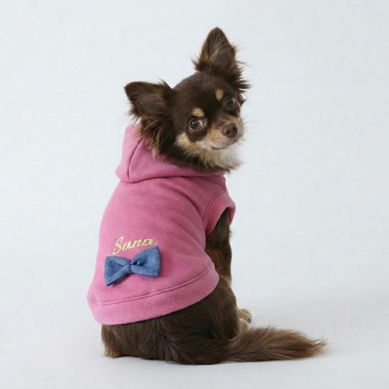 お名前刺繍］エブリデイ・リボンパーカー | 犬服通販ドッグピース
