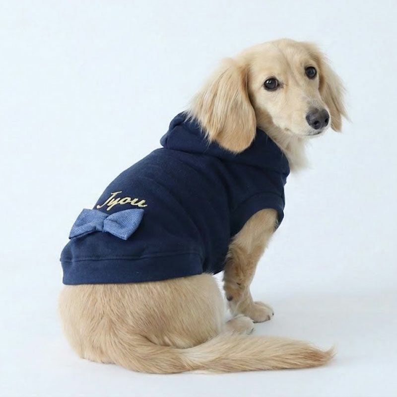 お名前刺繍］エブリデイ・リボンパーカー | 犬服通販ドッグピース