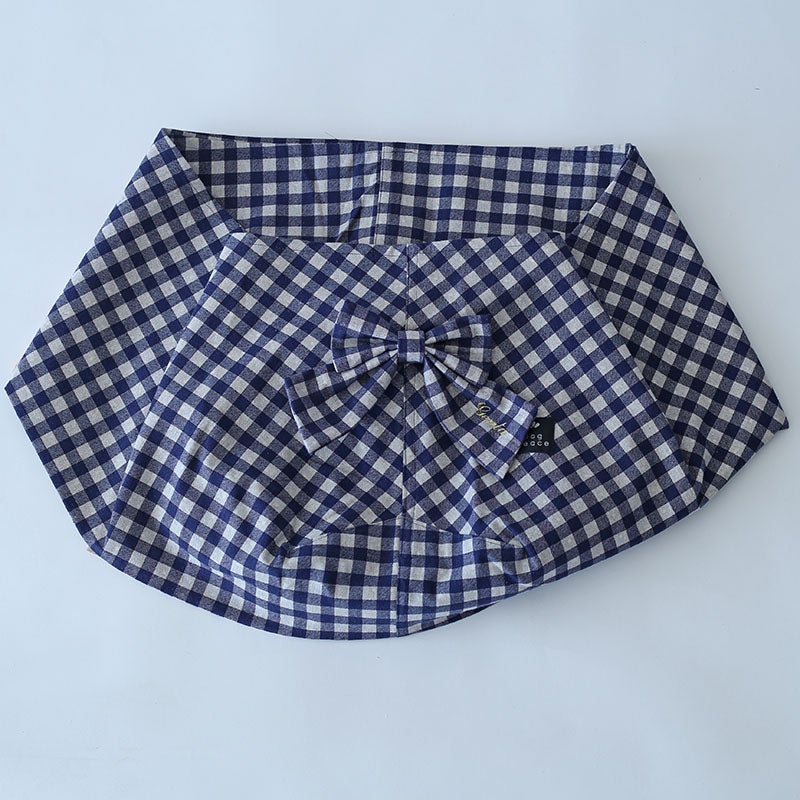お名前刺繍 リボン・キャンバスチェックドッグスリング | 犬服通販