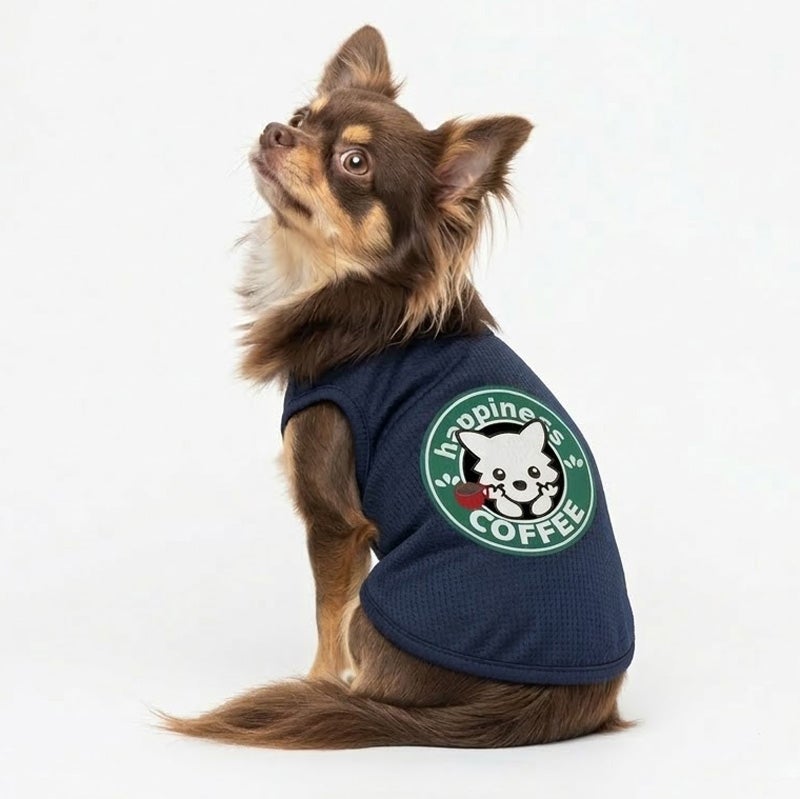 お名前プリント]コーヒータイム・ヴェリークールタンクトップ | 犬服