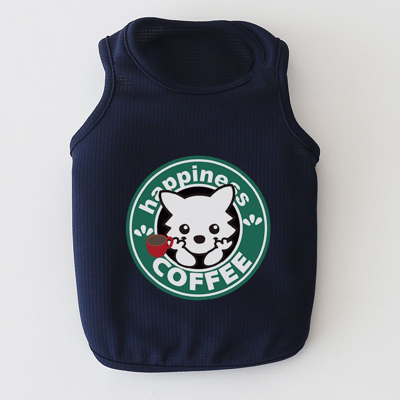 お名前プリント]コーヒータイム・ヴェリークールタンクトップ | 犬服