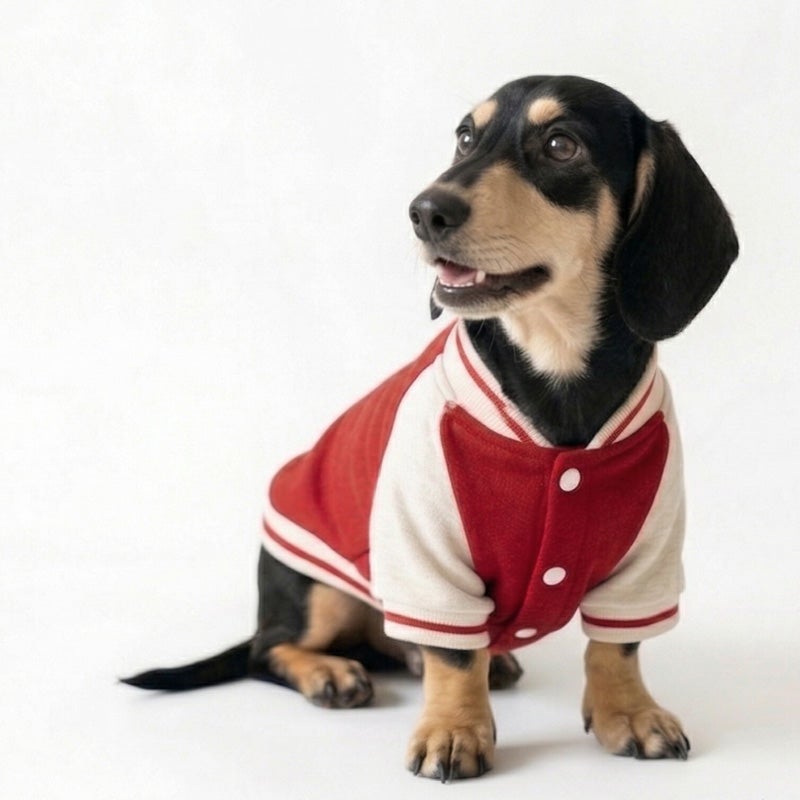 お名前プリント]バックシルエット・ジャージスタジャン | 犬服通販