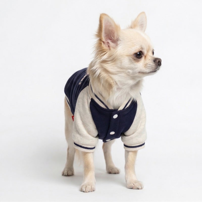 お名前プリント]バックシルエット・ジャージスタジャン | 犬服通販