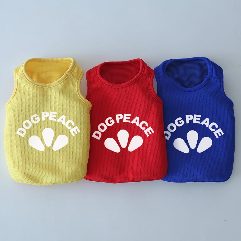 Dog Peaceホワイトロゴ・ヴェリークールタンクトップ | 犬服通販ドッグ