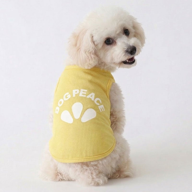 Dog Peaceホワイトロゴ・ヴェリークールタンクトップ | 犬服通販ドッグ