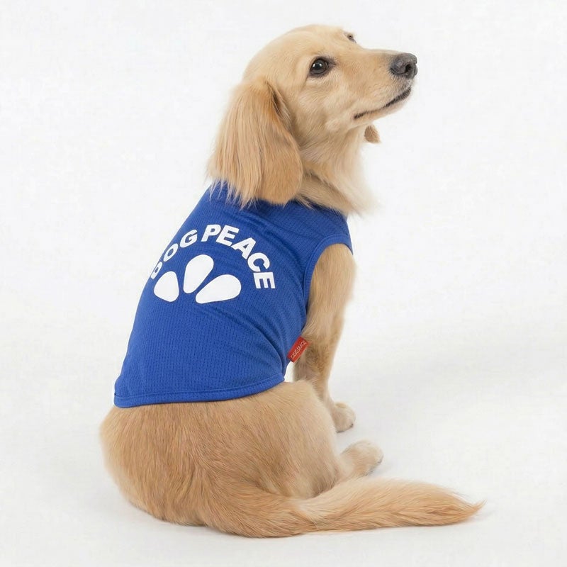 Dog Peaceホワイトロゴ・ヴェリークールタンクトップ | 犬服通販ドッグ