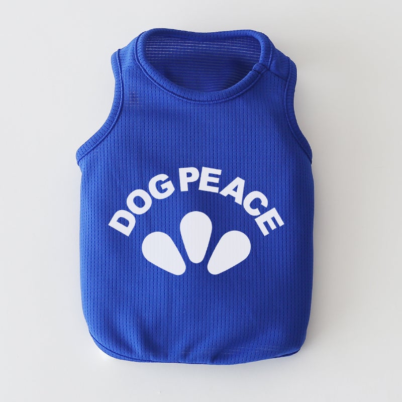 Dog Peaceホワイトロゴ・ヴェリークールタンクトップ | 犬服通販ドッグ