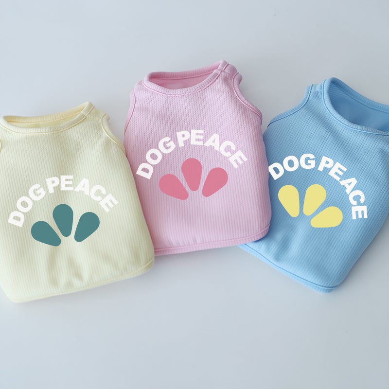 Dog Peaceパステルロゴ・ヴェリークールタンクトップ | 犬服通販ドッグ Dog Peaceパステルロゴ・ヴェリークールタンクトップ | 犬服通販ドッグ