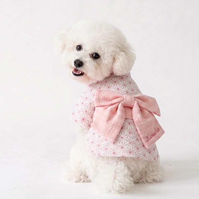 お名前刺繍］すぽっと着れるあさの葉かんたん浴衣シャツ | 犬服通販