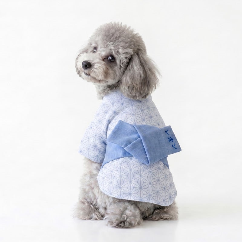 緊急予約販売［お名前刺繍］すぽっと着れるあさの葉かんたん浴衣シャツ