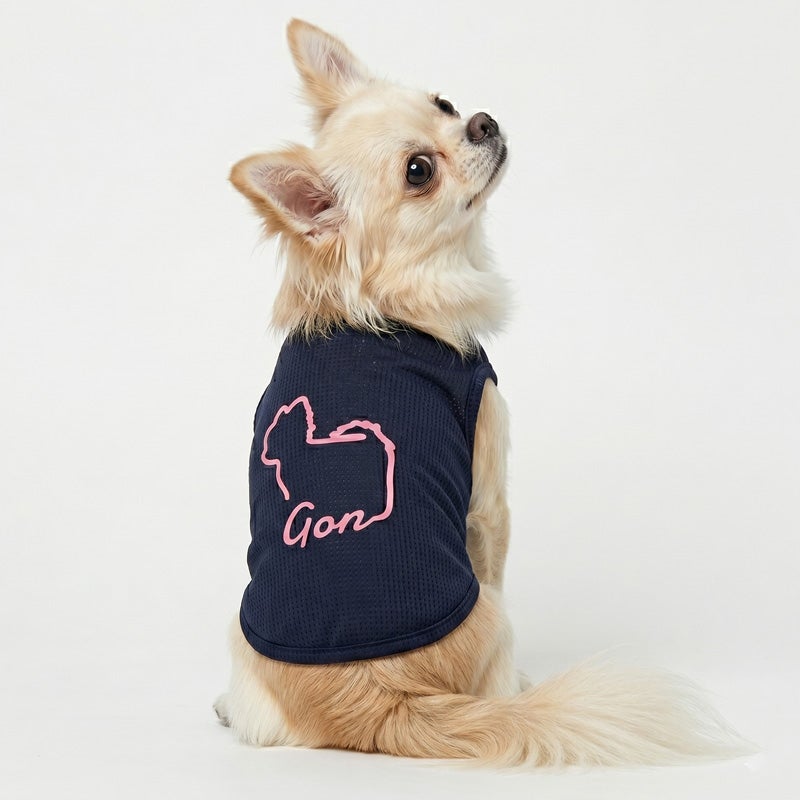 お名前プリント]サイドシルエット・ヴェリークールタンクトップ | 犬服