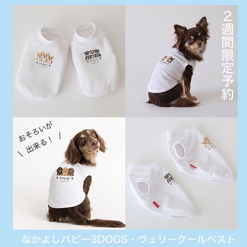 犬服セット パピー 2週間限定予約」なかよしパピー3DOGシリーズ | 犬服通販ドッグピース