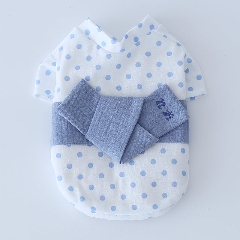 お名前刺繍］すぽっと着れる水玉かんたん浴衣シャツ | 犬服通販ドッグ