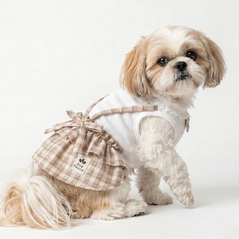 クールMAXカントリーギンガムサロペット | 犬服通販ドッグピース