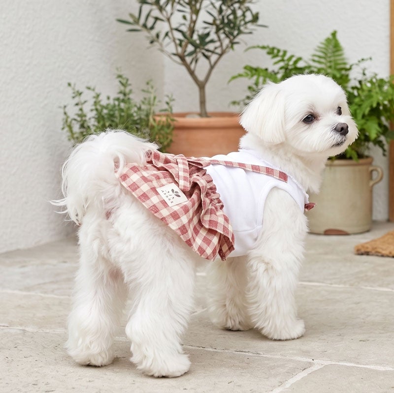 クールMAXカントリーギンガムサロペット | 犬服通販ドッグピース