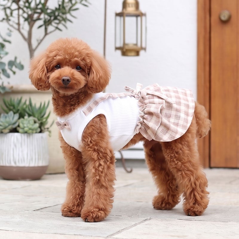 クールMAXカントリーギンガムサロペット | 犬服通販ドッグピース