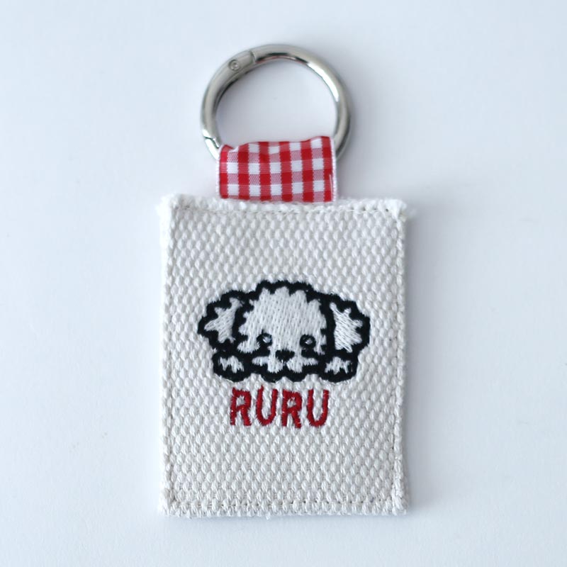 ウィードッグス！うちの子刺繍キーホルダー（ネームタグ） | 犬服通販