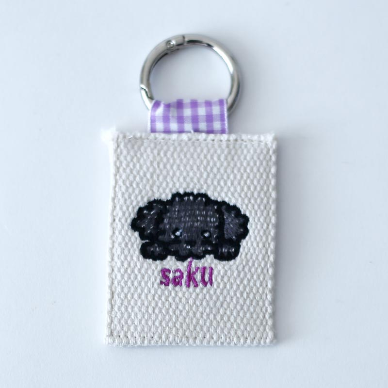 ウィードッグス！うちの子刺繍キーホルダー（ネームタグ） | 犬服通販