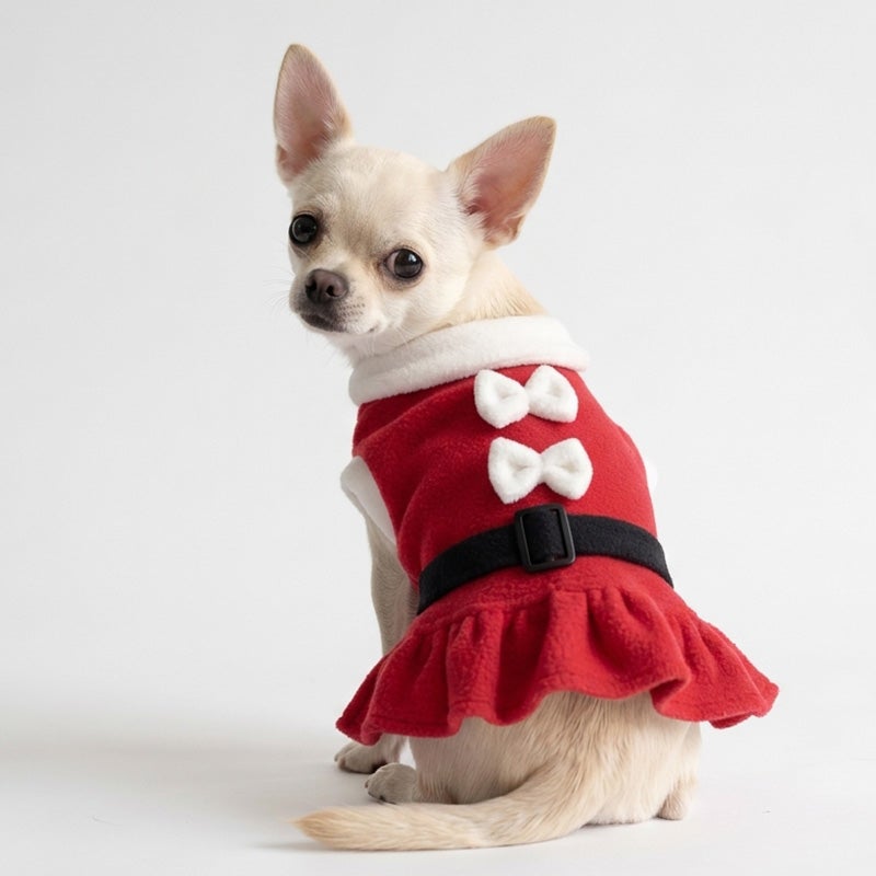お値下げ♡ドッグウェア 犬用サンタクロース♡Christmas♡試着のみ状態綺麗 予約限定ウェア]フリース・サンタクロースコスチューム・コレクション